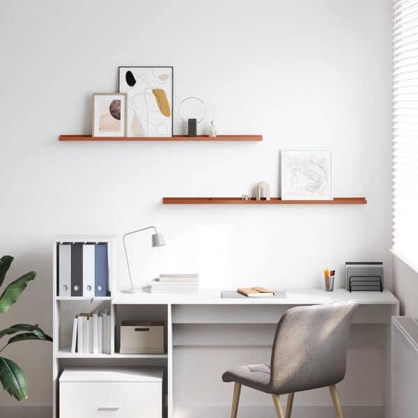 vidaXL Polica na zidu 2 pcs Crvena 115 x 9 x 3 cm Konstruirano drvo