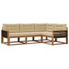 vidaXL Set vanjskih sofa s jastukom 4 pcs Prirodna i bež