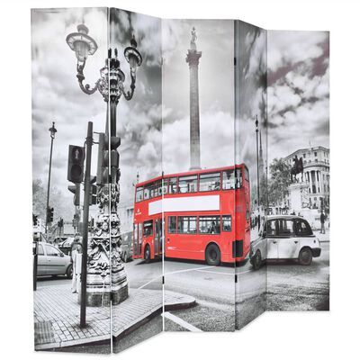 vidaXL Sklopiva sobna pregrada 200 x 170 cm slika londonskog autobusa