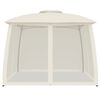 vidaXL Sjenica s dvostrukim krovom i zidovima krem 2,93x2,93 m čelična