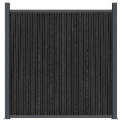 vidaXL Panel za ogradu WPC sivi 173 x 186 cm
