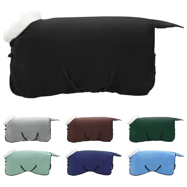 vidaXL Pokrivač za konje Crna 155 cm Polartec