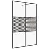 vidaXL Pregrada za tu&scaron;iranje s prozirnim staklom ESG 140 x 195 cm crna