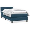vidaXL Box Spring krevet s madracem tamnoplavi 100x220 cm bar&scaron;un