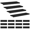 vidaXL Step treads 16 kom. 100 x 25 x 2 cm Crna Čvrsto drvo bukve