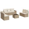 vidaXL 8-dijelni set vrtnih sofa od poliratana s jastucima bež
