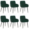 vidaXL Trpezarijske stolice 6 pcs Bar&scaron;un Tamnozelena 57 x 50 x 85 cm