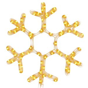 vidaXL Figura božićne pahulje sa 72 LED žarulje topla bijela 38x37 cm