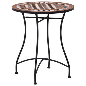 vidaXL Bistro stolić s mozaikom smeđi 60 cm keramički