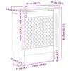 vidaXL Pokrov za radijator sivi MDF 78 cm