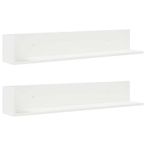 vidaXL Zidne police 2 kom bijele 100x16,5x16,5 cm konstruirano drvo