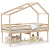 vidaXL Visoki krevet s krovom 90 x 190 cm od masivne borovine