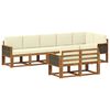 vidaXL Set vanjskih sofa 8 kom. Prirodna i krem Poliester