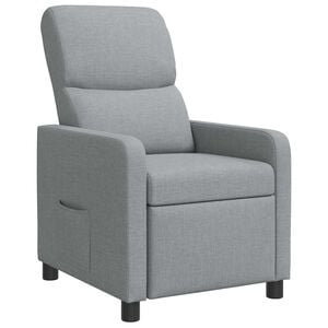 vidaXL Fotelja s nagibom Svjetlosiva Poliester