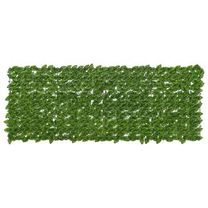 vidaXL Zaslon za balkon s li&scaron;ćem Zelena i žuta 200 x 75 cm