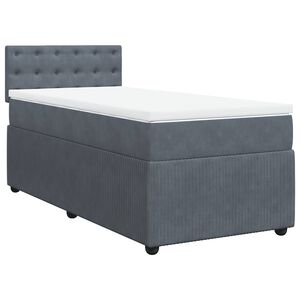 vidaXL Box spring krevet s madracem tamnosivi 80 x 200 cm bar&scaron;unasti