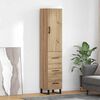 vidaXL Highboard Umjetnički hrast 34,5 x 34 x 180 cm Konstruirano drvo