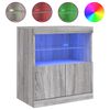 vidaXL Komoda s LED svjetlima boja sivog hrasta 60 x 37 x 67 cm