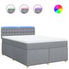 vidaXL Krevet box spring s madracem svjetlosiva 160x200 cm tkanina