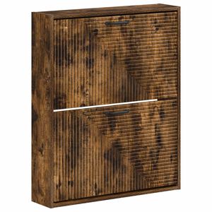 vidaXL Ormar za cipele na zidu HAARLEM 71 x 17 x 86 cm Dimljeni hrast