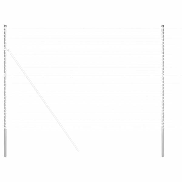 vidaXL Stup za ogradu 12 pcs Srebrno Čelik s pra&scaron;kastim premazom