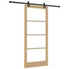 vidaXL Klizna vrata ORKDAL Prirodna i crna 93 x 211 cm