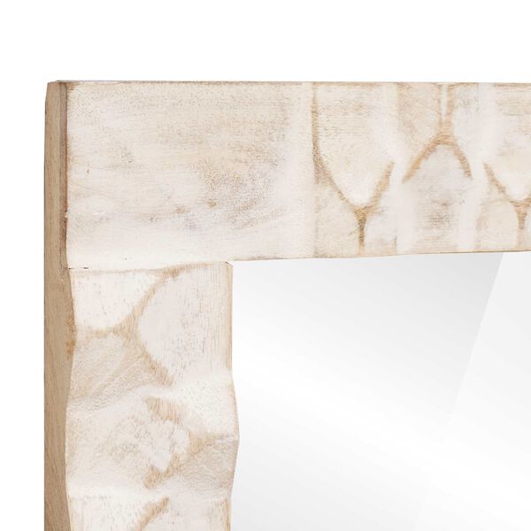 vidaXL Zrcalo za kupaonicu Fin&scaron; bijelog pranja 50 x 70 x 2,5 cm