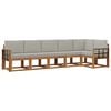 vidaXL Set vanjskih sofa 6 kom. Prirodna i svjetlosiva