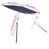 vidaXL Nastavak za sjenilo s vrhom T oblika modri 170x208x(115-183) cm