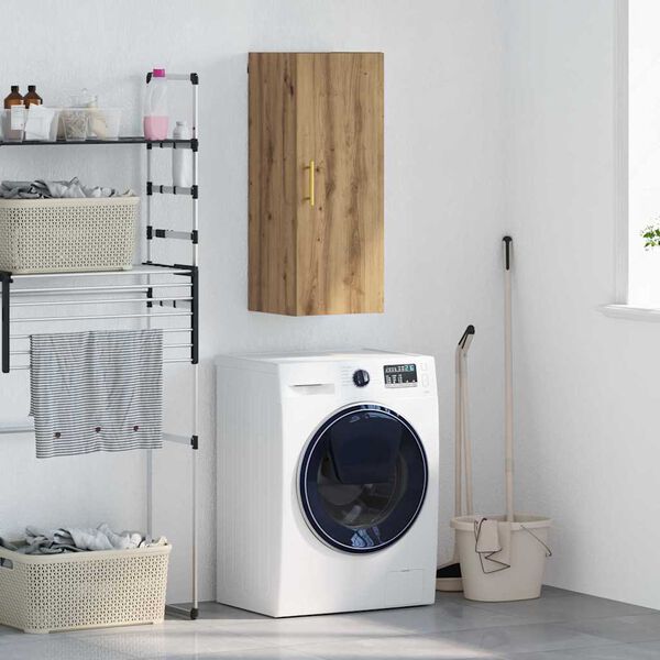 vidaXL Zidni ormarić Umjetnički hrast 34,5 x 34 x 90 cm