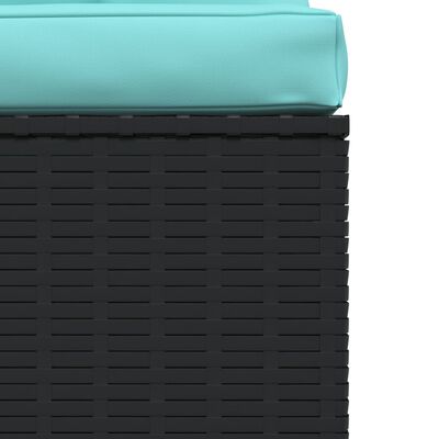 vidaXL 4-dijelna vrtna garnitura od poliratana s jastucima crna