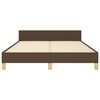 vidaXL Okvir kreveta bez madraca tamnosmeđi 140 x 200 cm od tkanine