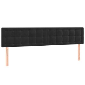 vidaXL Uzglavlja crna 180x5x78/88 cm bar&scaron;unasta