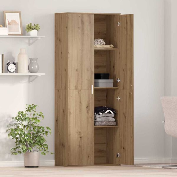 vidaXL Highboard Umjetnički hrast 70 x 33.5 x 180 cm Konstruirano drvo