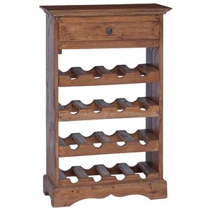 vidaXL Stalak za vino 55 x 23 x 85 cm Čvrsto mahagonijsko drvo