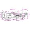 vidaXL Set vanjskih sofa s jastukom 8 pcs Prirodna i svijetlo siva