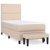 vidaXL Krevet s oprugama i madrac cappuccino 80x200 cm od umjetne kože