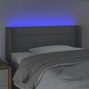 vidaXL LED uzglavlje svjetlosivo 83x16x78/88 cm od tkanine