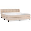 vidaXL Krevet box spring s madracem cappuccino 180x200 cm umjetna koža
