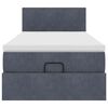 vidaXL Otomanski okvir kreveta s madraca tamnosivi 90x200cm bar&scaron;unasti