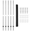 vidaXL Ograda s postovima Siva 1,6 x 10 m Čelik i PVC