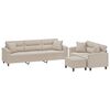 vidaXL 3-dijelni set sofa s jastucima krem od mikrovlakana