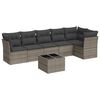vidaXL 7-dijelni set vrtnih sofa sivi od poliratana