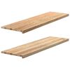 vidaXL Prozorske klupice 2 kom 140x40x2 cm netretirane masivne hrast