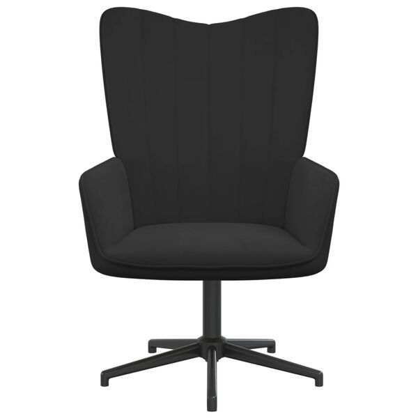 vidaXL Stolica za opu&scaron;tanje crna bar&scaron;unasta