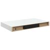 vidaXL Plutajuća zidna polica visoki sjaj bijela 40 x 23,5 x 3,8 cm MDF