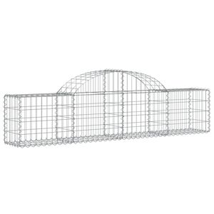 vidaXL Gabionska ko&scaron;ara s lukom 200 x 30 x 40/60 cm pocinčano željezo