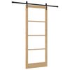 vidaXL Klizna vrata Prirodna i crna 93 x 232 cm