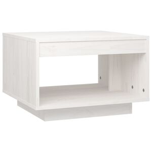 vidaXL Stolić za kavu bijeli 50 x 50 x 33,5 cm od masivne borovine