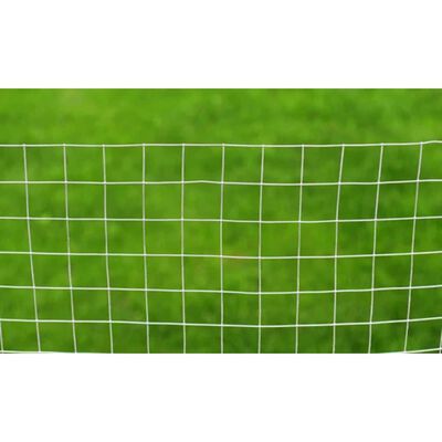 vidaXL Žičana ograda za kokoši od pocinčanog čelika 25 x 1 m srebrna